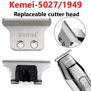 Profesionálne 2-Jamkové Dvojité Široký Strihacia Čepeľ Vymeniteľné Cutter Head Pre Kemei KM-5027/1949 Hair Clipper Skrutky bez Oleja