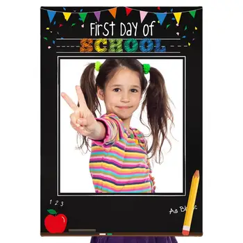 Prvý Deň V Škole Photo Frame Dekorácie Predškolského Chlapec Dievča Selfie Fotografie Rám Strana Dodávky