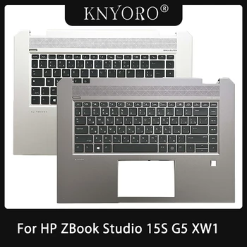 Pôvodné Notebook NÁS/RU/FR/LA Klávesnica Pre HP ZBook Studio 15S G5 XW1 Hornej Bývanie Kryt opierka Dlaní Top Prípade Touchpad L30669-001