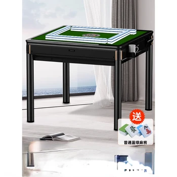 Quezun Mahjong Stroj Plne Automatický Domov Jedálenský Stôl Dvojaký Účel Automatické Mahjong Tabuľka Nový Výrobok