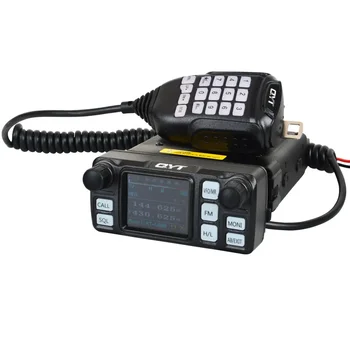 QYT Auto Walkie Talkie KT-5000 VHF UHF Dual Band Mini Farebný Displej Odnímateľný Predný Panel VOX Scrambler Mobile FM Rádio 25W 200Ch