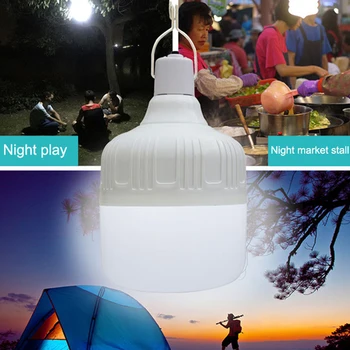 Ručné Reflektor Svietidla, Baterku, USB Nabíjateľné LED Camping Stan Svetlo Prenosný GRIL Turistika Visí Žiarovky