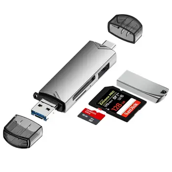 RYRA 6 v 1, USB 2.0, Čítačka Pamäťových Kariet Adaptér Univerzálny OTG TF/SD Karty pre Android telefón Počítač Rozšírenie Hlavičky