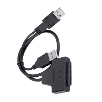 SATA 22Pin na USB2.0 Adaptér Dvojitý USB Kábel Vysoká Rýchlosť SSD Silný Konektor pre PC Ovládač Notebook Príslušenstvo