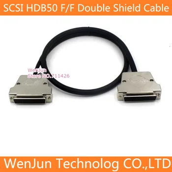 SCSI HDB50 Konektor Kábla DB50 pin Female na Ženy, Dvojité Tienenie Dátový Kábel 50pin tri riadky drôt 1M/3M/5M