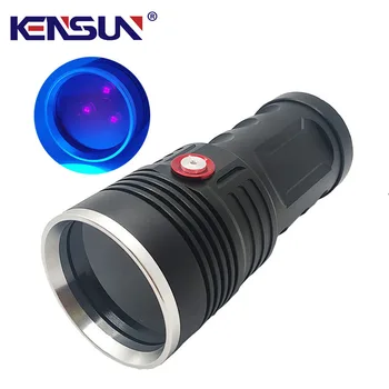 Silný 365nm UV Baterka USB Nabíjateľné Žiarivka Silné Svetlo Svietidla Pet Škvrny na Nechtoch Detekcie Ultrafialové Horák