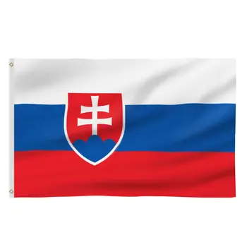 Slovensko Vlajka Polyester Živé Farby a Odtieňa Dôkaz, Dvakrát Prešité slovenskej Vlajky s Mosadz Priechodka Vnútorné Vonkajšie Dekorácie
