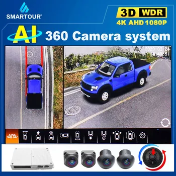 Smartour AI 3D 360 Fotoaparátu Na Auto Panoramatické Auto Fotoaparát Vták Zobraziť kamerový Systém AHD 1080 Pre Vyzdvihnutie Vozidla Fit Android Monitor