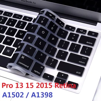 TPU Kože pre Macbook Pro 13 15 2015 Retina A1502 A1398 NÁS EÚ Kryt Klávesnice angličtina Pre Macbook Retina 13 15 Klávesnice Protector