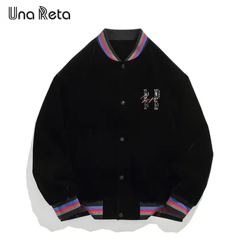 Una Reta Mužov Baseball Jacket Jar Jeseň Mužov Streetwear Oblečenie Vysokej Kvality Singel Svojim Bunda Hip Hop Výšivky Coats