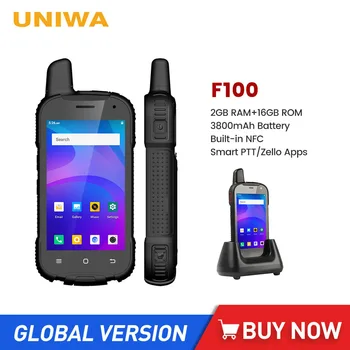 UNIWA F100 Android 10 Smartphone 4 cm 2GB+16GB Mobilný Telefón SC9863A Mobil 3800mAh 4G Walkie Talkie Octa-Core 1,6 GHz PTT NFC