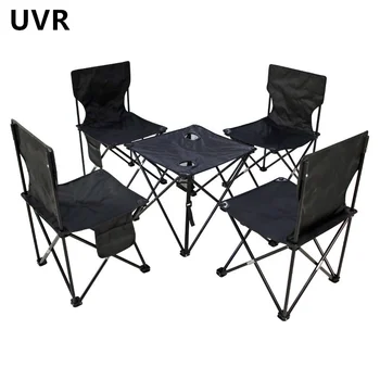 UV Nové Skladacie Camping jedálenský Stôl a Stoličky Rodinné Cestovanie Prenosný Stôl a Stoličku Oxford Handričkou Vonkajšie Piknikový Stôl a Stoličky Nastaviť