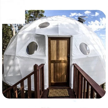 Vodotesnými PVC Povlakom Vonkajšie Zimné Strany Camping Dome Stan S Kachle
