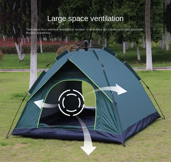 Vonkajšie Rýchly-otvorený Camping Camping Stan Dvojité Automatické Jar Typ Rainproof opaľovací Krém Plážový Stan