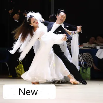 Vysoko kvalitné textílie nový národný štandard moderného tanca ukazuje súťaže šaty, valčík spoločenský tanec, vysoké nastavenie tanec s