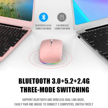 Vysoká Kvalita 2.4 G Bluetooth Myš S Bezdrôtové Nabíjanie Tiché, Vhodné Pre iPad, Mobilný Tablet Office Gaming Mouse