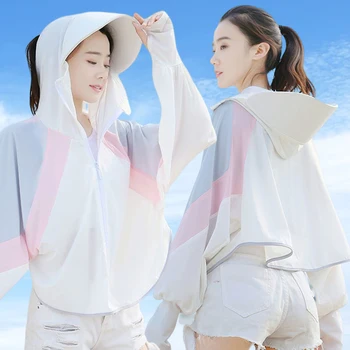 Ženy, Rýchle Suché Vonkajšie Športové Kabáty Voľné Jednoduché opaľovací Krém Oblečenie Tenké Pozdĺžne Dizajn opaľovací Krém Oblečenie Letné UV Dôkaz